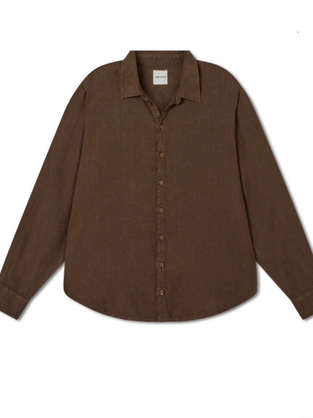 VIR VITA Cecile Oversized Linen Shirt
Deep Brown Size XL - Picture 5 of 5